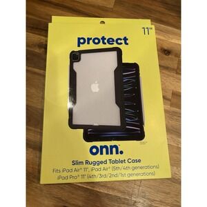 ONN. Slim Rugged Tablet Case for 11'' Screen iPad Pro and 11" iPad Air  NEW